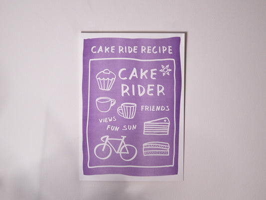 "Cake Ride Recipe" Riso Print Limited Edition